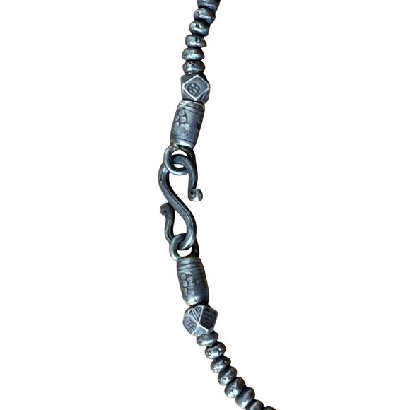 Handmade Silver Beaded Charm Bracelet With Floral & Spiral Designs - Picture 6 of 6